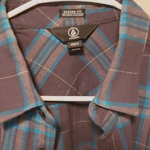 Volcom plaid flannel